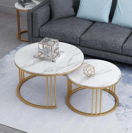 table set for drawing room iron base & wooden top