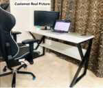 k shape table