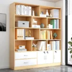 vaulta – oak brown and white office storage bookshelf