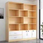 vaulta – oak brown and white office storage bookshelf