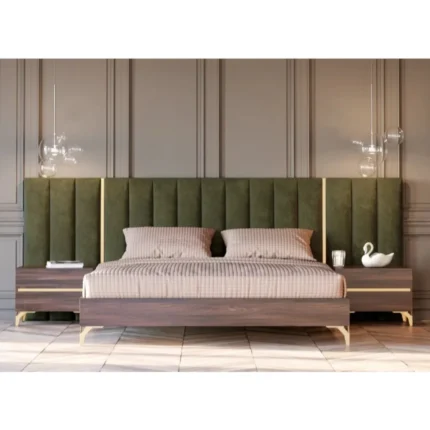 tacea – green & brown ultra modern bedroom set
