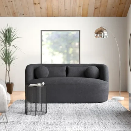 lustra – urban style dark grey two seater couch