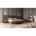 tacea – green & brown ultra modern bedroom set