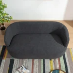 lustra – urban style dark grey two seater couch