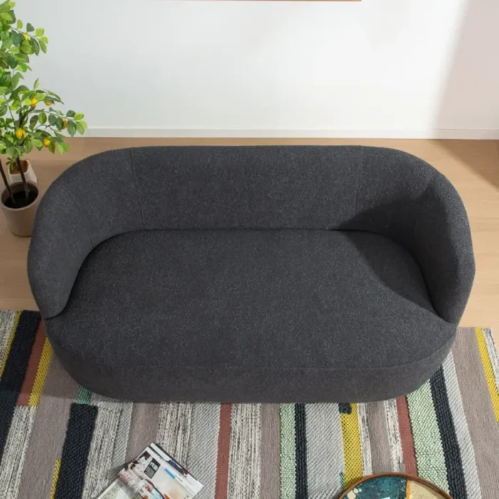 lustra – urban style dark grey two seater couch