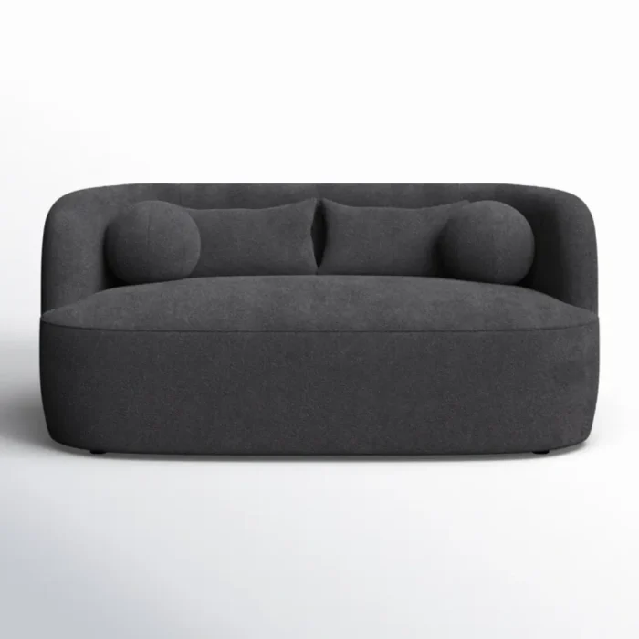 lustra – urban style dark grey two seater couch