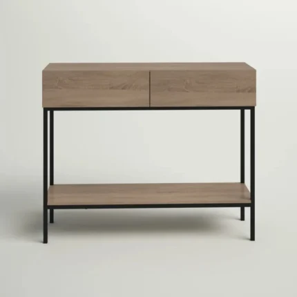 siamo – oak brown & black console table