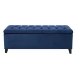kevin – navy blue storage ottoman