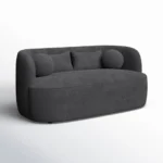 lustra – urban style dark grey two seater couch