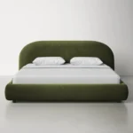 alge – green king size bed with extra comfort cushioning