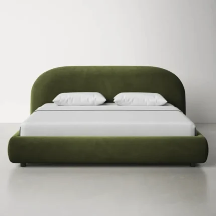 alge – green king size bed with extra comfort cushioning