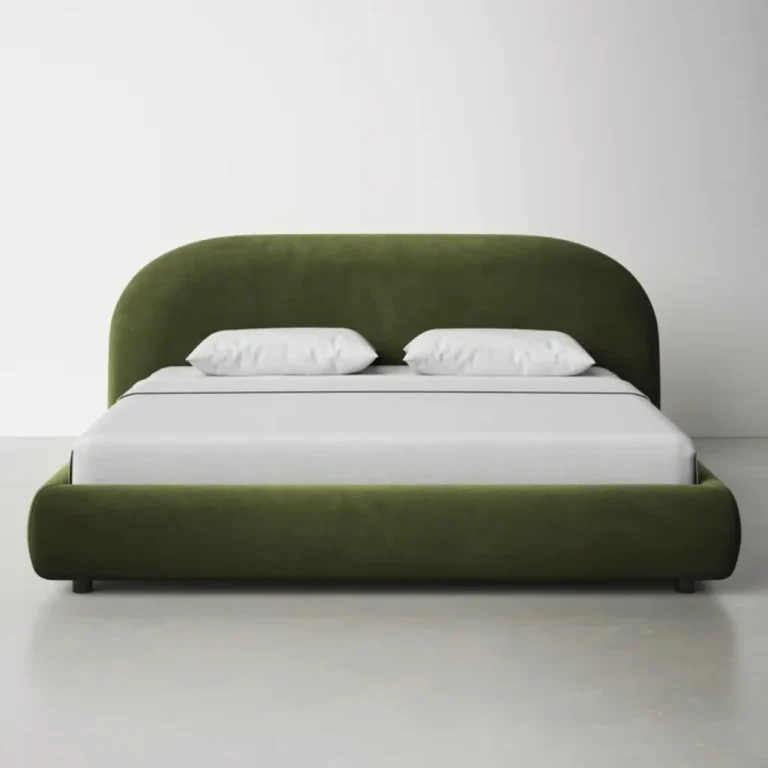alge – green king size bed with extra comfort cushioning
