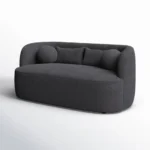 lustra – urban style dark grey two seater couch