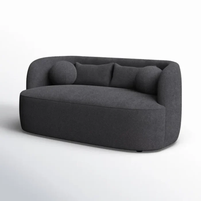 lustra – urban style dark grey two seater couch