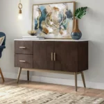 sirene – dark walnut brown matt polish finish side board
