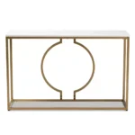 anser – ultra modern console table with golden metallic frame
