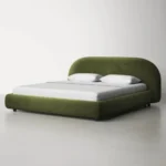 alge – green king size bed with extra comfort cushioning