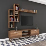 verta – urban style media wall unit in walnut brown
