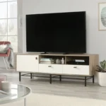 urbantine – white & light brown laminated tv unit stand