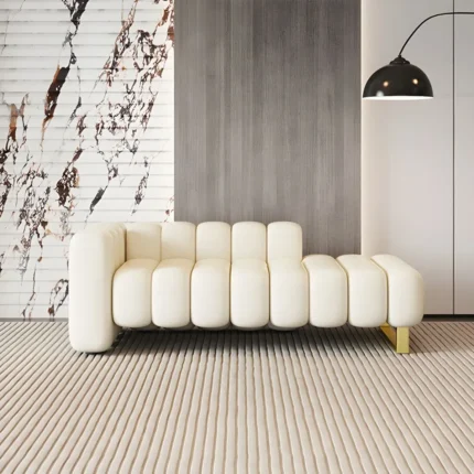 puffin – modern left arm channel tufted chaise lounge
