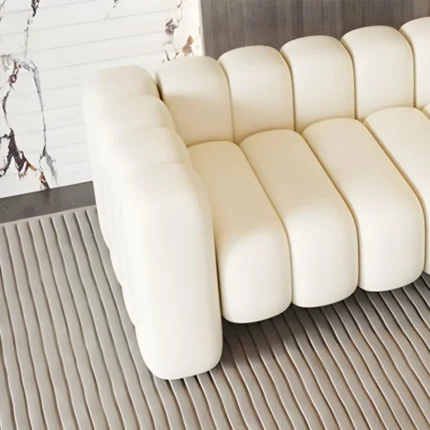 puffin – modern left arm channel tufted chaise lounge