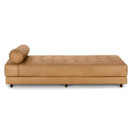 verve – mid century style brown chaise lounge