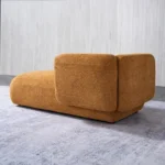 soleil – rustic orange platform style chaise lounge