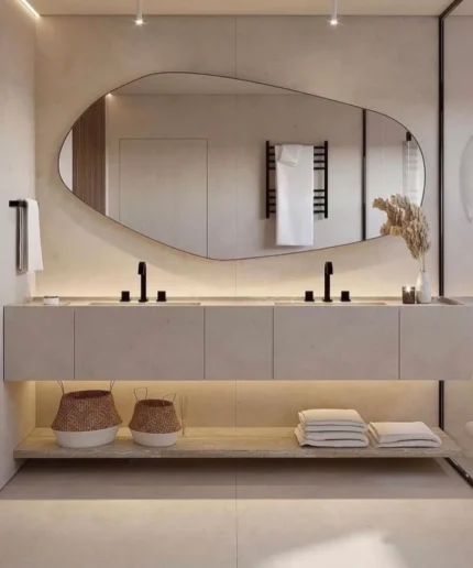 whorl – asymmetric contemporary style mirror
