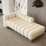 puffin – modern left arm channel tufted chaise lounge