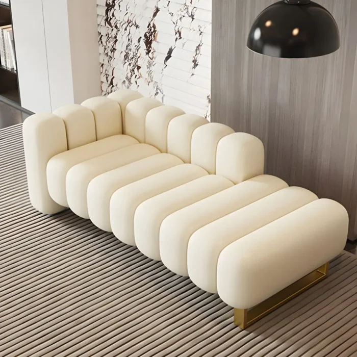 puffin – modern left arm channel tufted chaise lounge