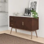 sirene – dark walnut brown matt polish finish side board