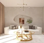 whorl – asymmetric contemporary style mirror