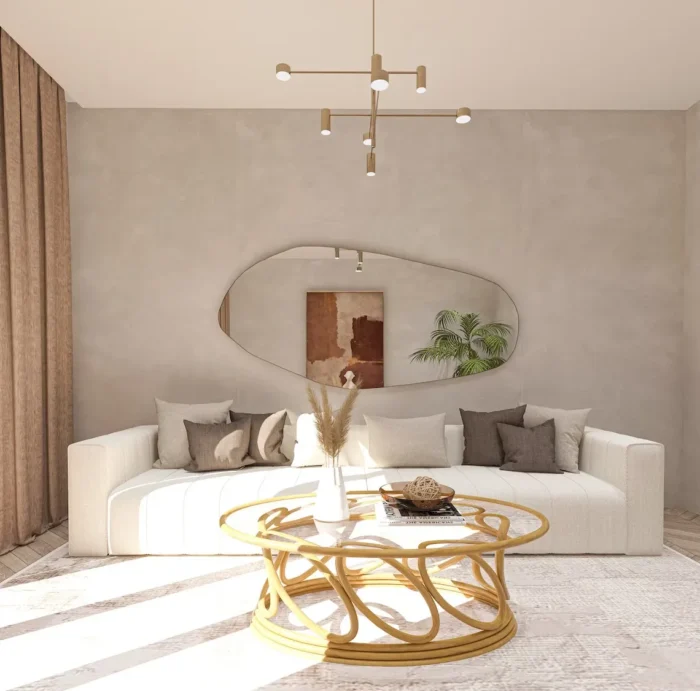 whorl – asymmetric contemporary style mirror