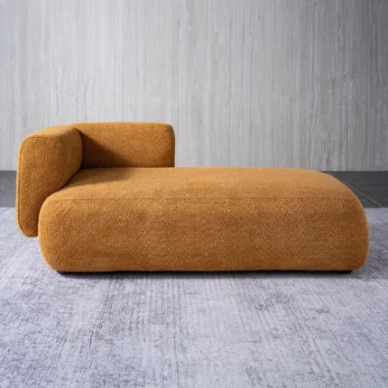 soleil – rustic orange platform style chaise lounge