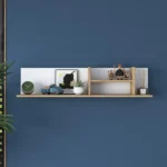 neba – white & oak brown multifunctional wall shelf