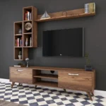 verta – urban style media wall unit in walnut brown