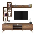 verta – urban style media wall unit in walnut brown