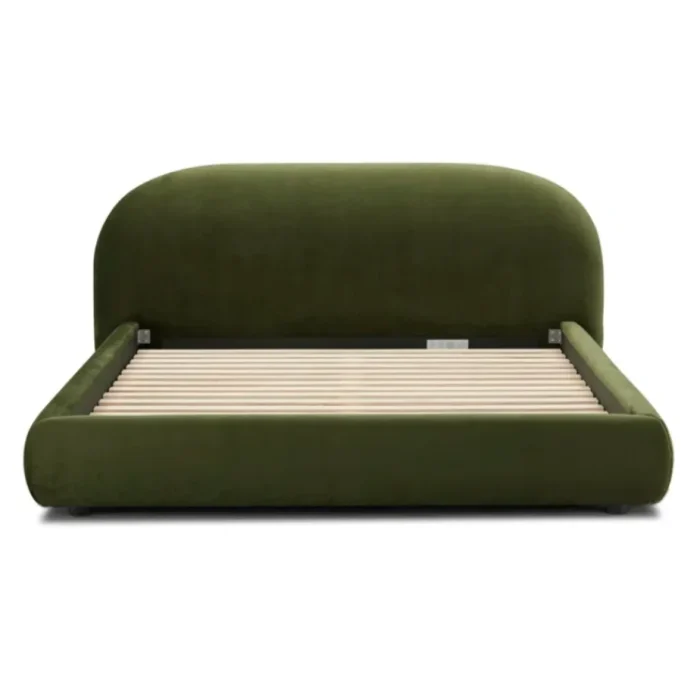 alge – green king size bed with extra comfort cushioning