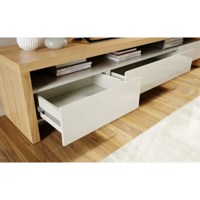 moonsoon – media display tv stand with storage cabins