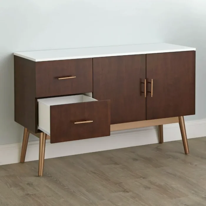 sirene – dark walnut brown matt polish finish side board