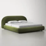 alge – green king size bed with extra comfort cushioning