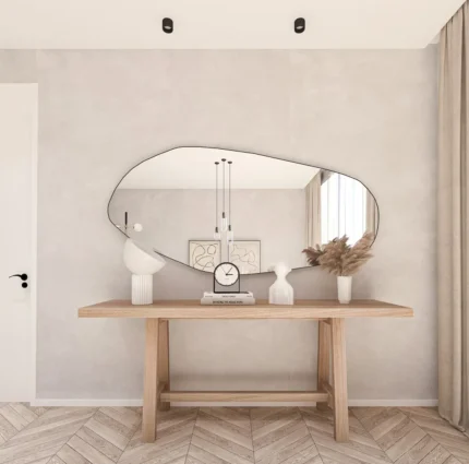 whorl – asymmetric contemporary style mirror
