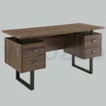 Woozod Willis Manager Table in Walnut Finish with Four Drawers.