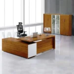 Woozod Albin modern office table 60x30 inches with MDF and PVC edge finish.