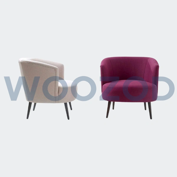 Woozod Bedroom Chair 08 set with Sheesham wood carving and velvet seats.