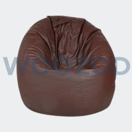 Woozod Comfy Leather Puffy Beanbag – Premium Leather Comfort for Home or Office.
