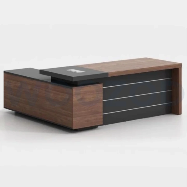 Woozod Fayra Executive Office Table made of MDF with PVC edging – modern executive desk for offices.