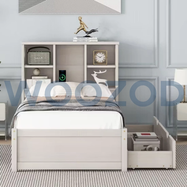 Woozod House Toddler Bed – wooden house frame toddler bed for kids’ room by Woozod Furniture.