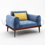 Joyline One Seater Sofa with Wooden Frame and Customizable Upholstery.
