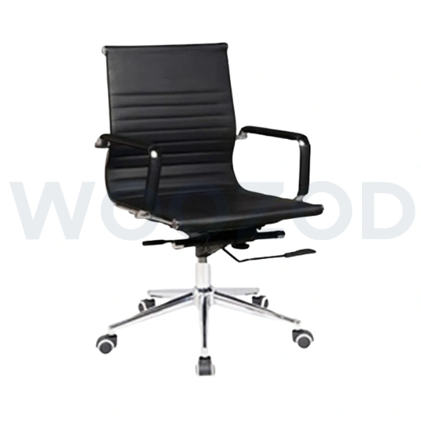 Metro Office Chair – Premium Leatherette & Chrome Comfort